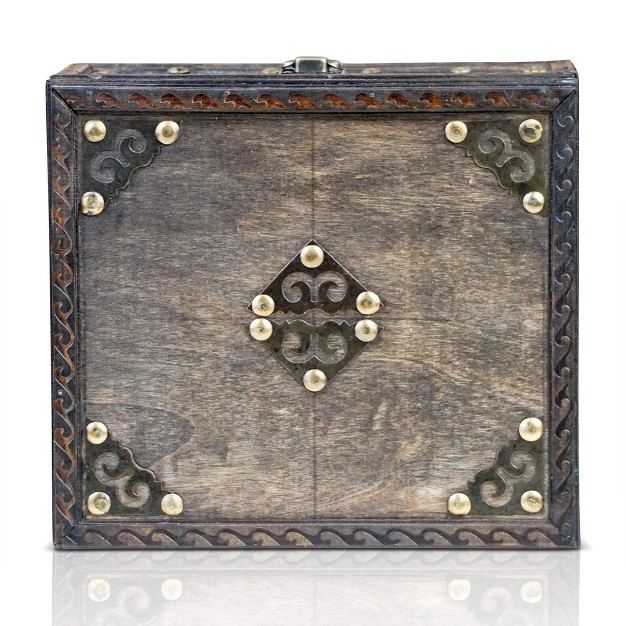 Wooden Durable Wooden Treasure Chest With Lock