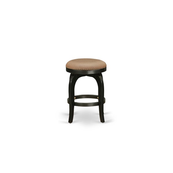 Bedford Swivel Backless Barstool 24'' Seat Height And Pu Leather Roast (Color Options Available)