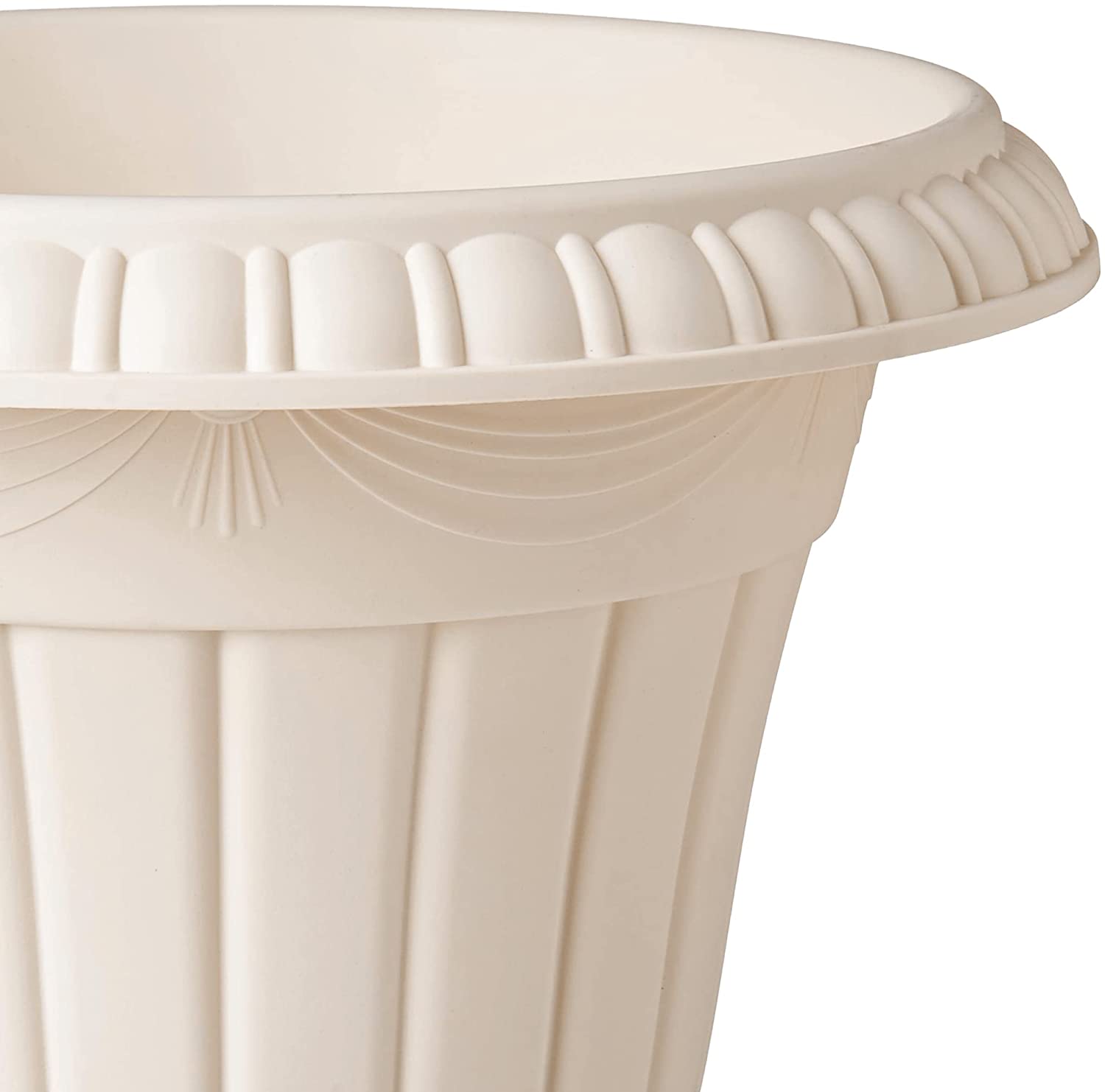 Arcadia Garden Products 10x12" Traditional Plastic Urn, Beige