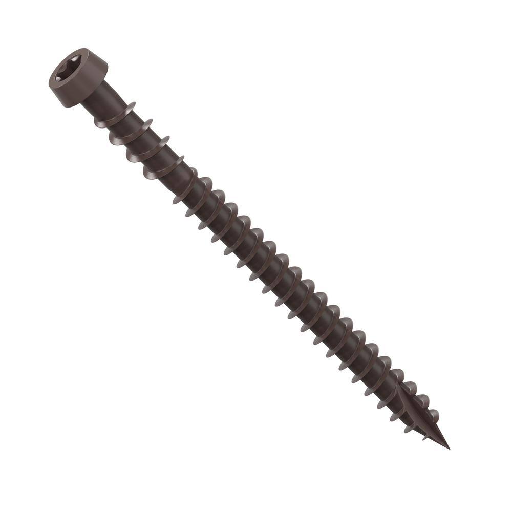 CAMO #10 2-12 in. Dark Brown Star Drive Trim-Head Composite Deck Screw (100-Count) 0349050