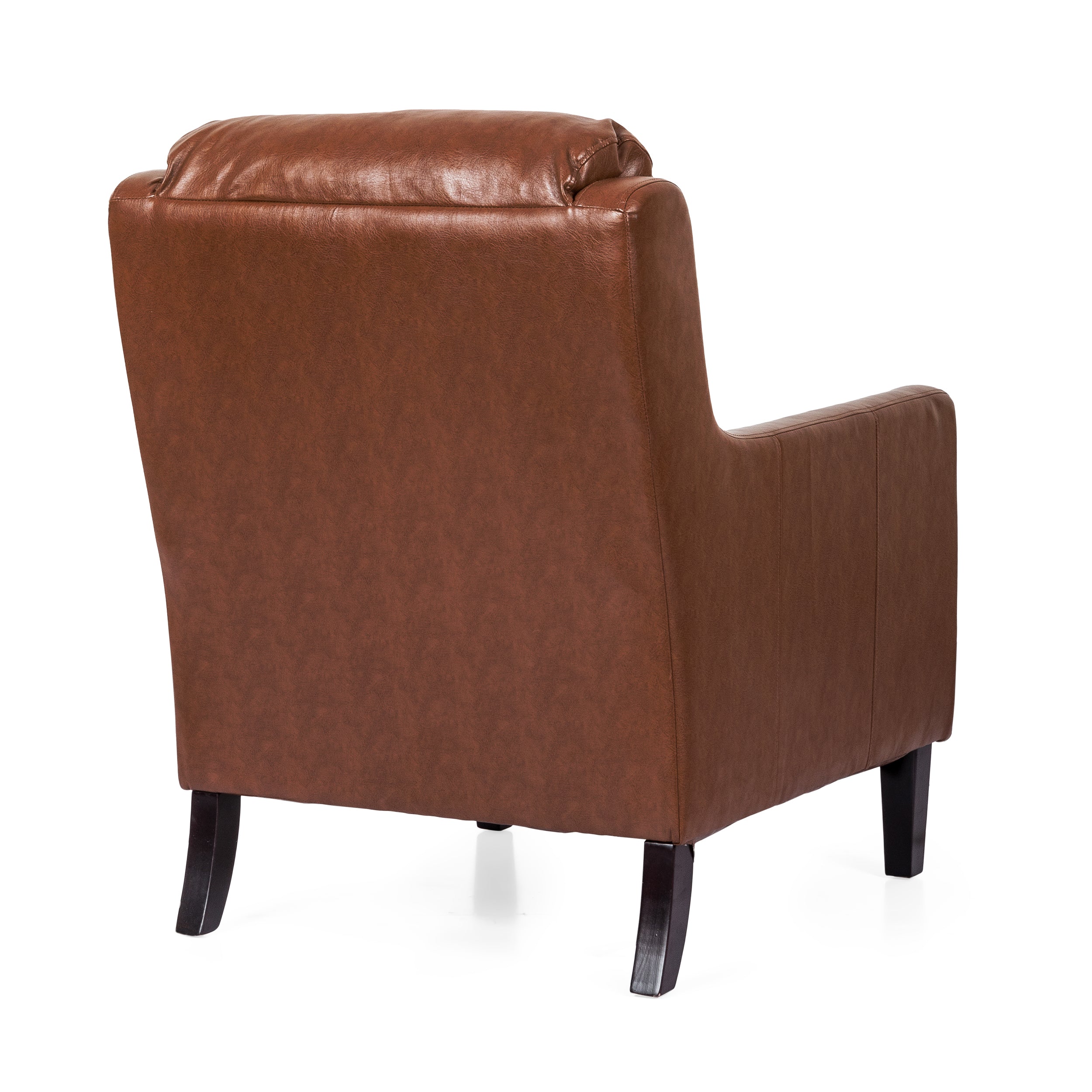 Baden Contemporary Pillow Tufted Faux Leather Club Chair