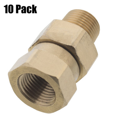 10 Erie Tools 3/8 NPT Brass Swivel Coupler for Pressure Washer Hose