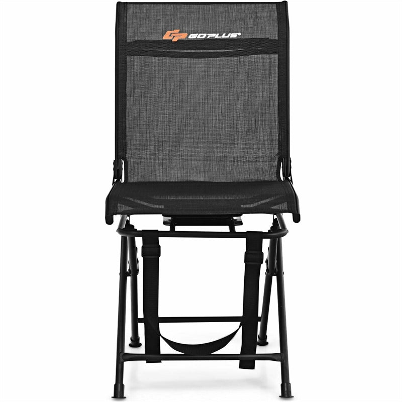 360 Degree Swivel Foldable Hunting Blind Chair with Mesh Backrest