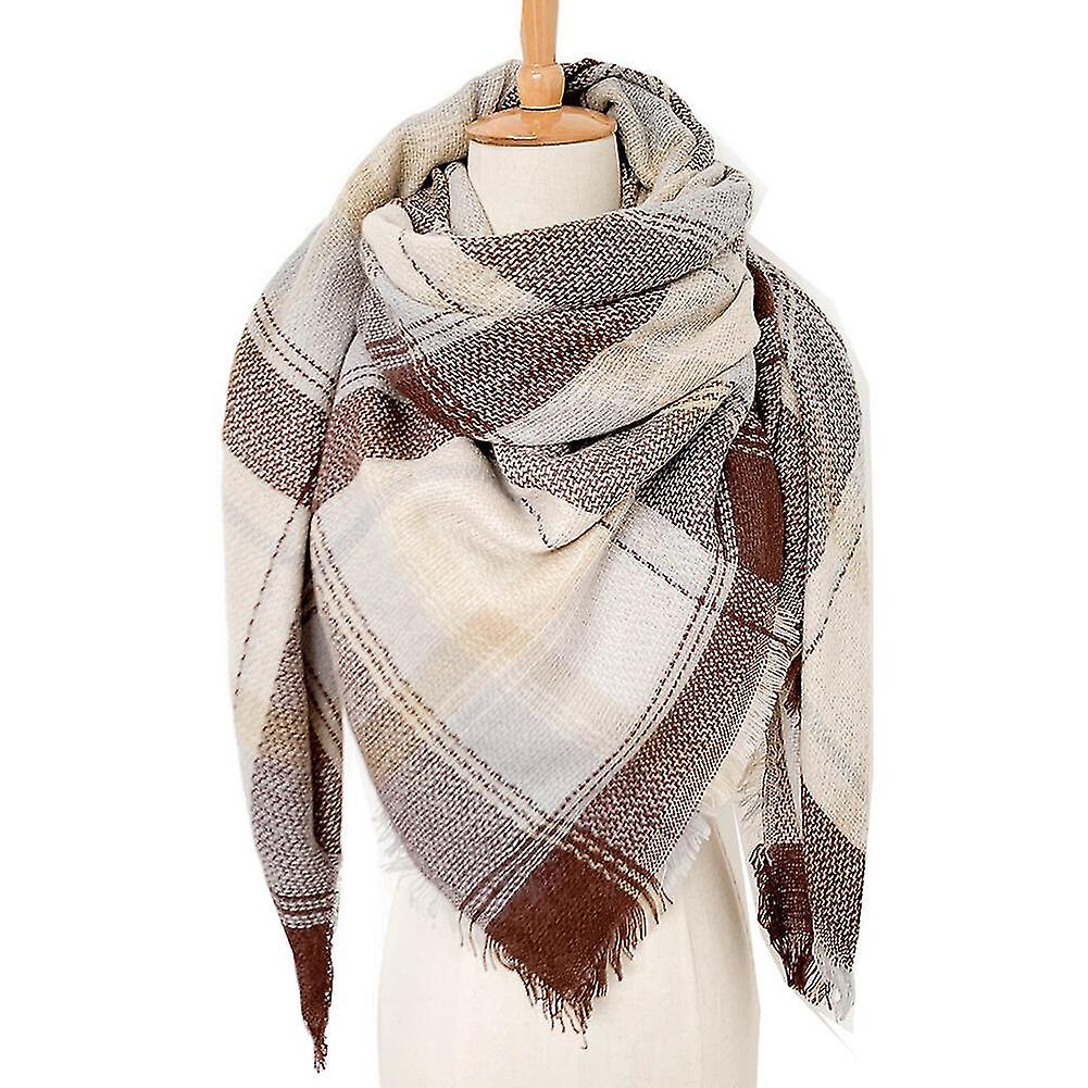 Winter Check Shawls Wraps For Women's