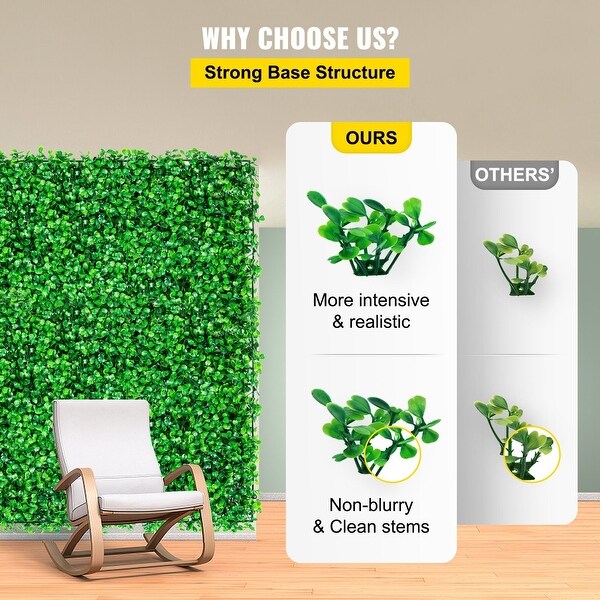 VEVOR Artificial Boxwood Panel UV 4 Pcs