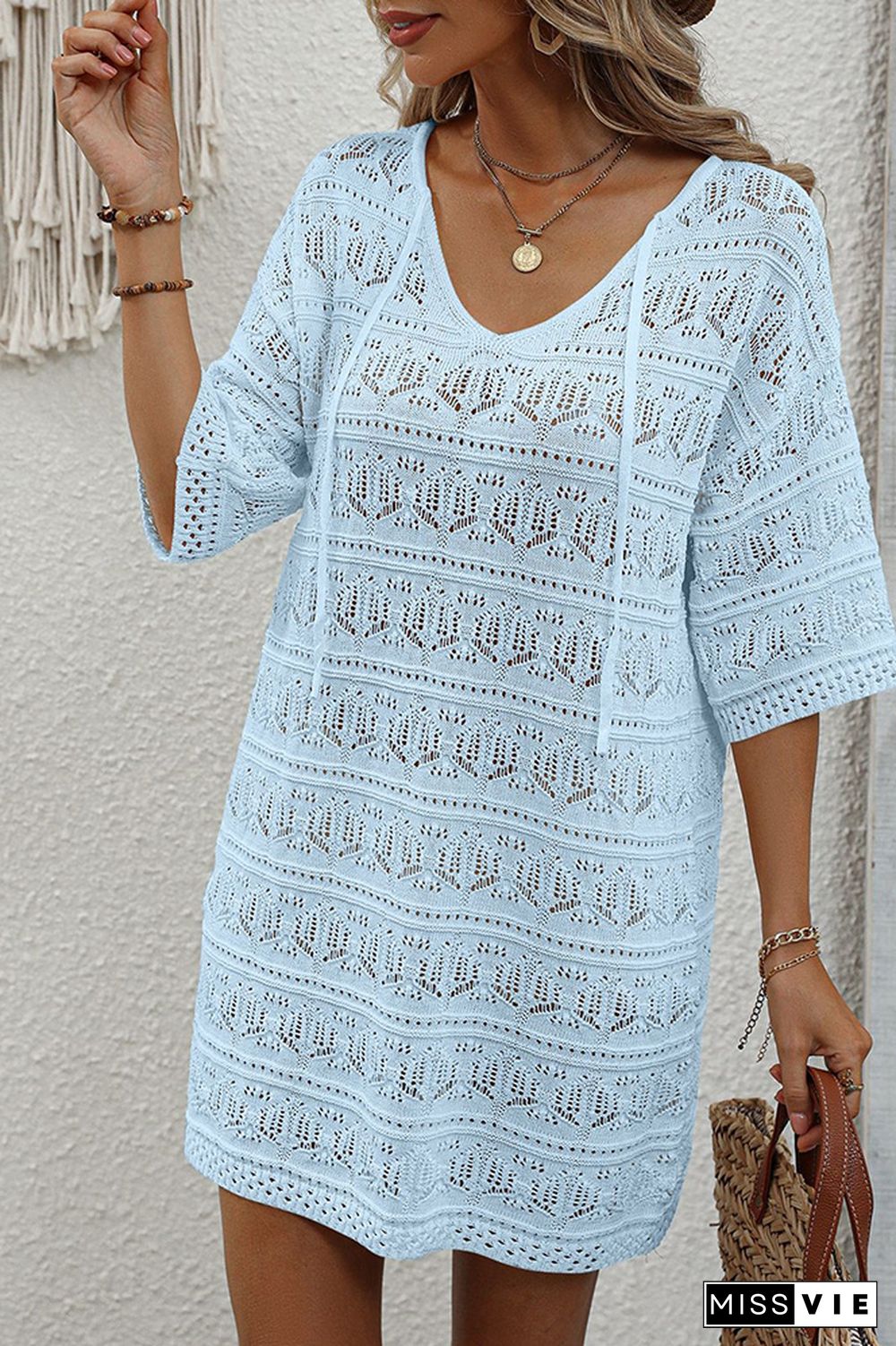 Hollow Out Beach Dress Cover Up