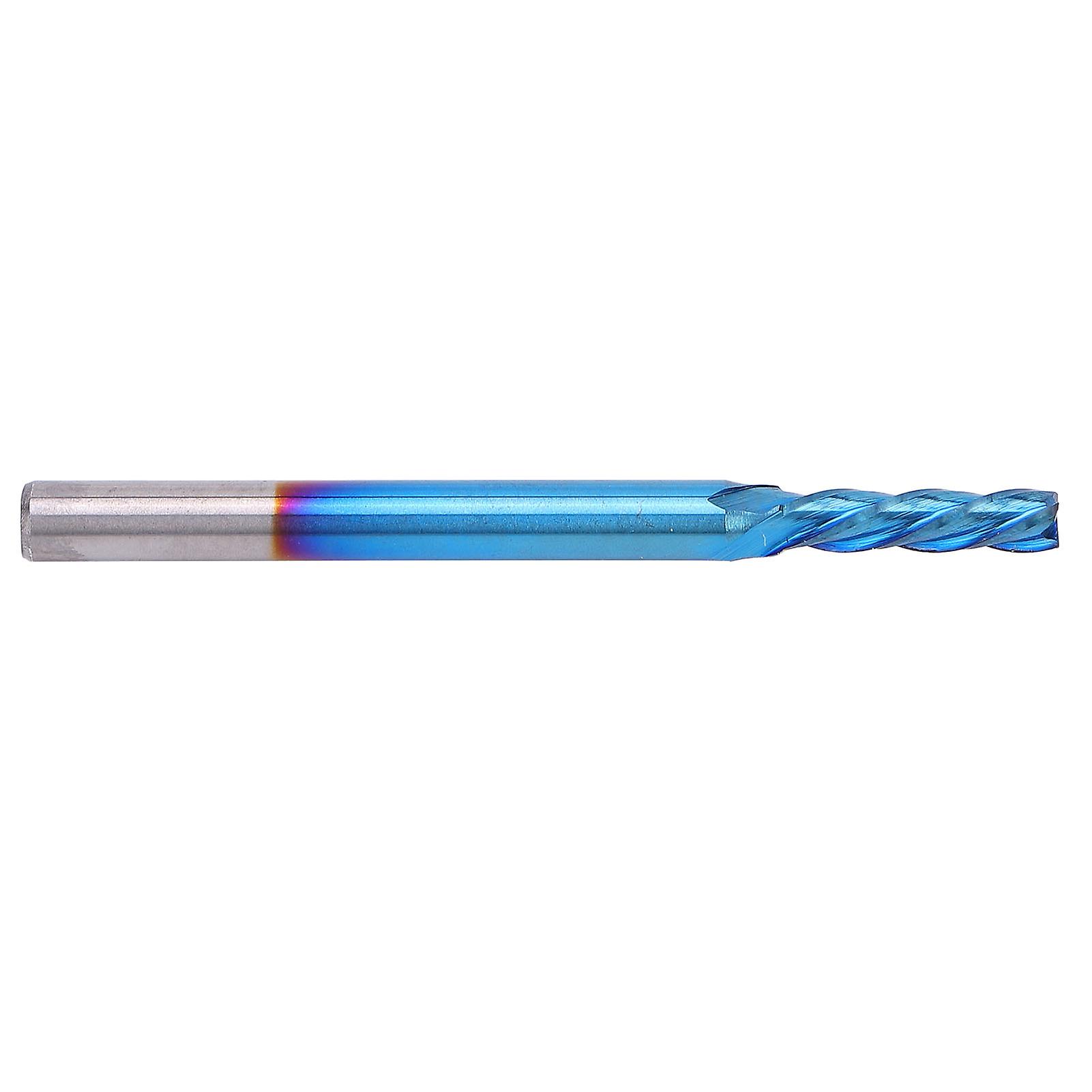 4flute End Mill Tungsten Steel Nanoblue Coating Cnc Straight Handle Milling Cutter3.175 X 2.5 X 10