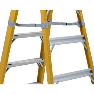 DW 6 ft. Fiberglass Stepladder 10 ft. Reach 500 lbs. Load Capacity Exceeds Type IAA Standards DXL3810-06