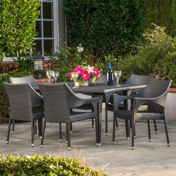 Cliff 7piece Outdoor Dining Set by Christopher Knight Home