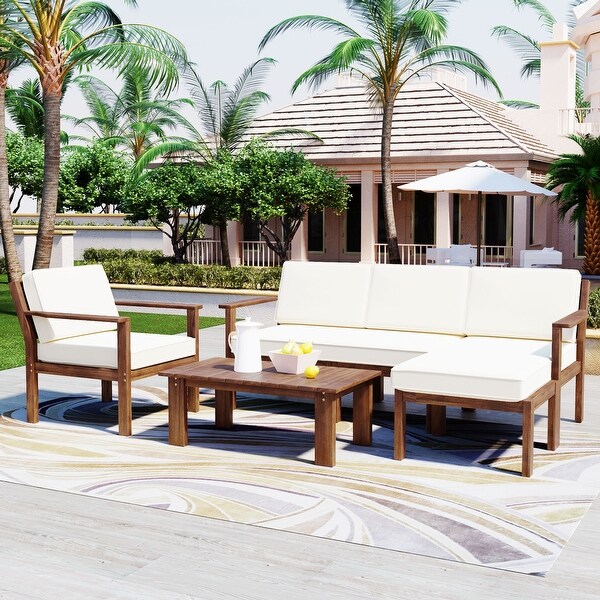 MultiPerson Sofa Set with A Small Table，Suitable for Gardens，Backyards and Balconies