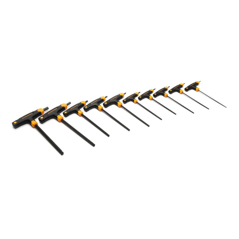 GEARWRENCH SAE Ball End T-Handle Hex Key Set with Metal Benchtop Stand (10-Piece) 83523