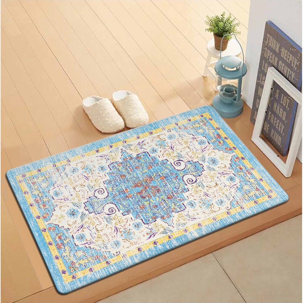 World Rug Gallery Traditional Bohemian Vintage Anti Fatigue Standing Mat