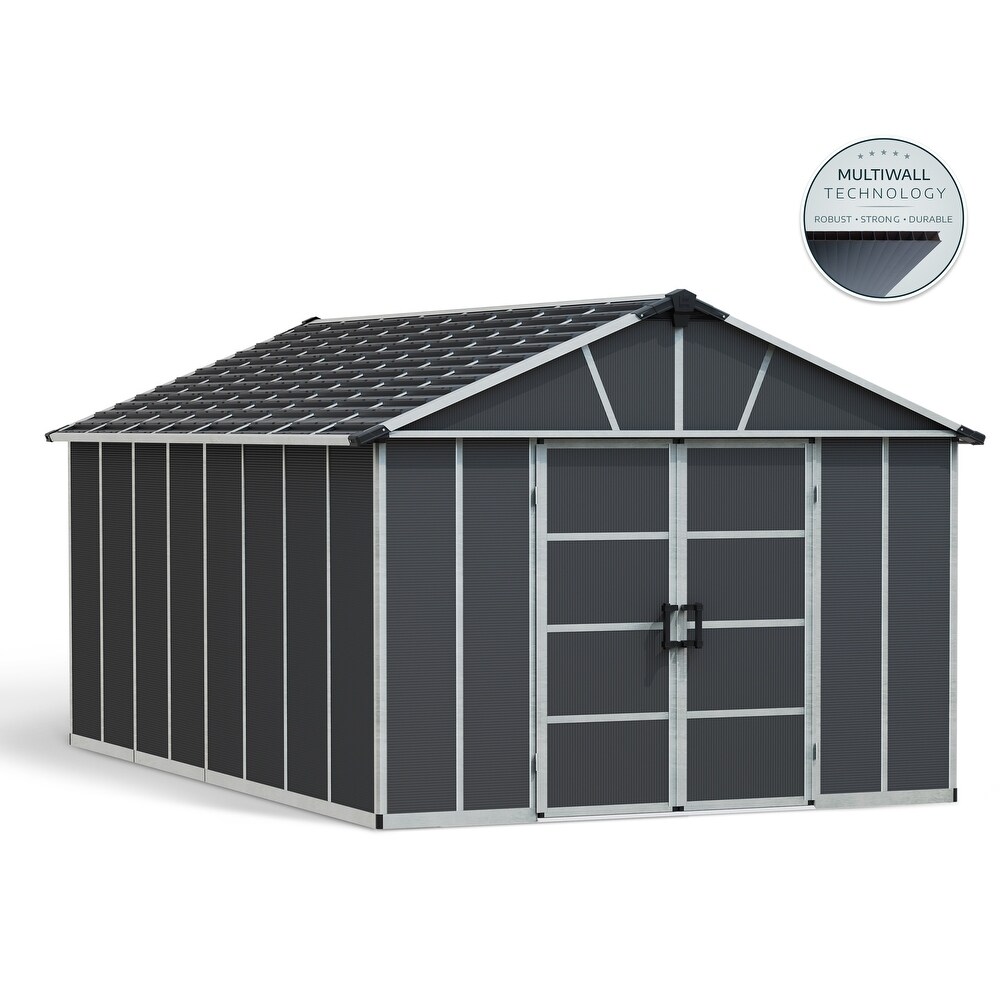 Yukon Dark Gray Large Garden Outdoor Storage Shed