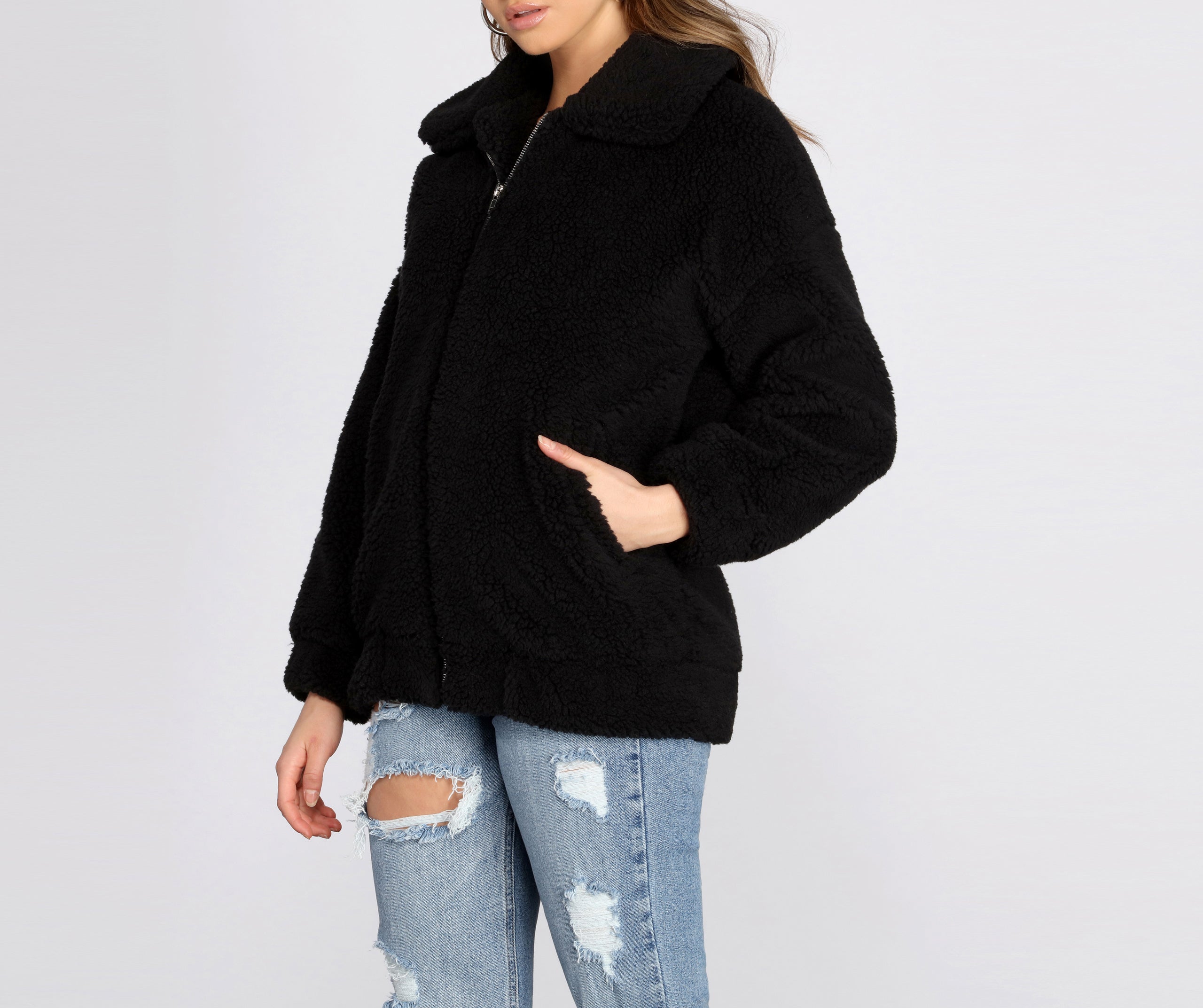 On It Over-sized Teddy Jacket