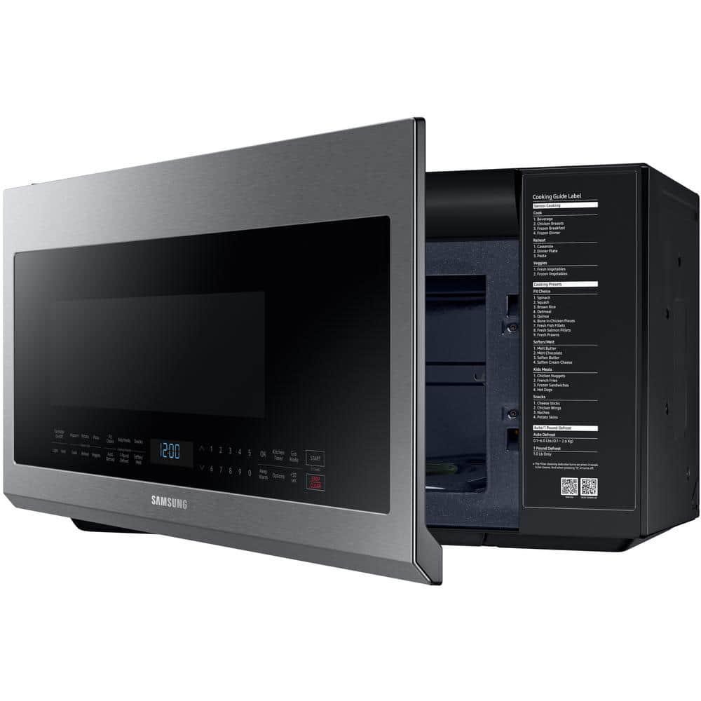  30 in W 21 cu ft Over the Range Microwave in Fingerprint Resistant Stainless Steel with Sensor Cooking