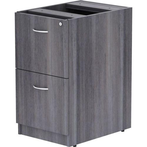 Lorell Weathered Charcoal Laminate Desking Pedestal - 2-Drawer (69559)