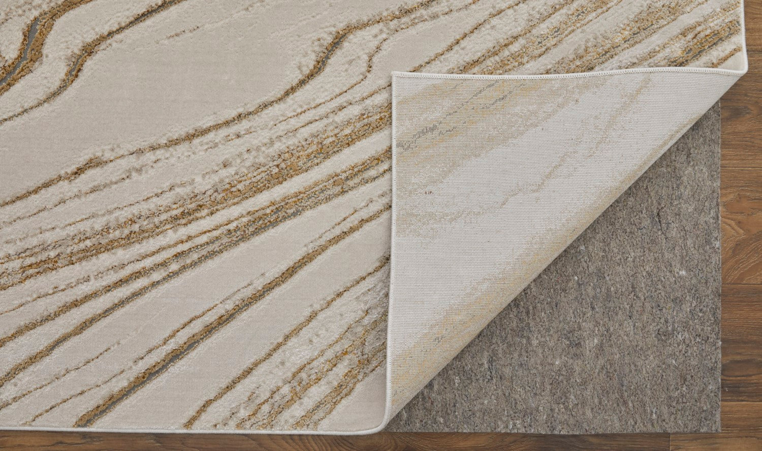 Tripoli Abstract Ivory/Taupe/Gold Rug