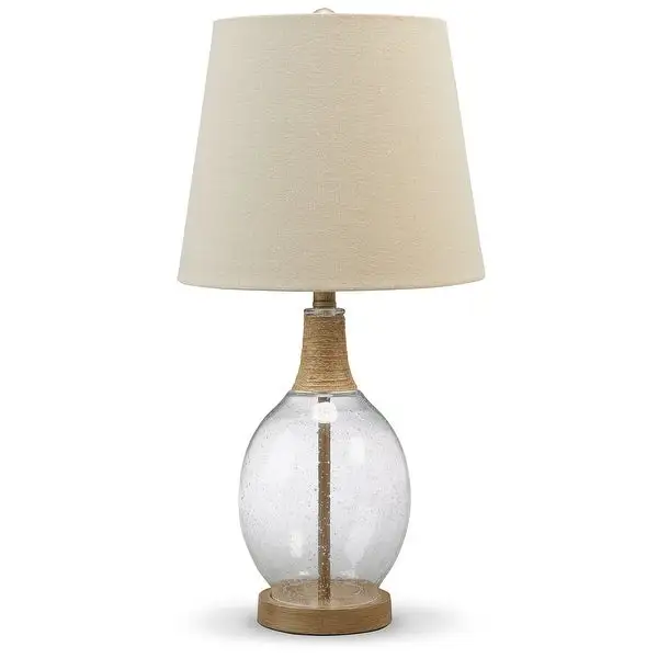 Ashley Furniture Clayleigh Clear and Brown Glass Table Lamps (Set of 2) - 12