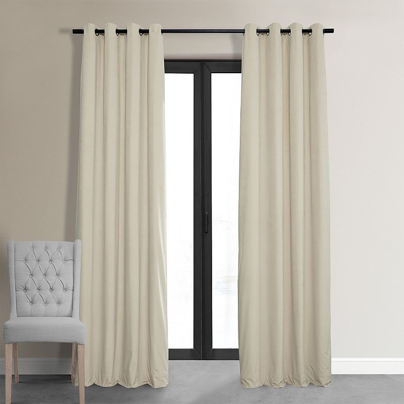 EFF Blackout 1-Panel Signature Velvet Window Curtain