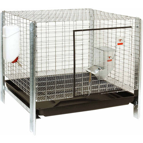 Pet Lodge Metal Rabbit Hutch Kit Silver 23 in. H X 24 in. W X 24 in. D