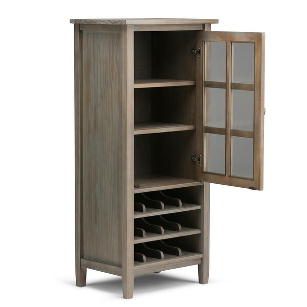 WYNDENHALL Norfolk 12-Bottle SOLID WOOD 23 inch Wide Transitional High Storage Wine Rack