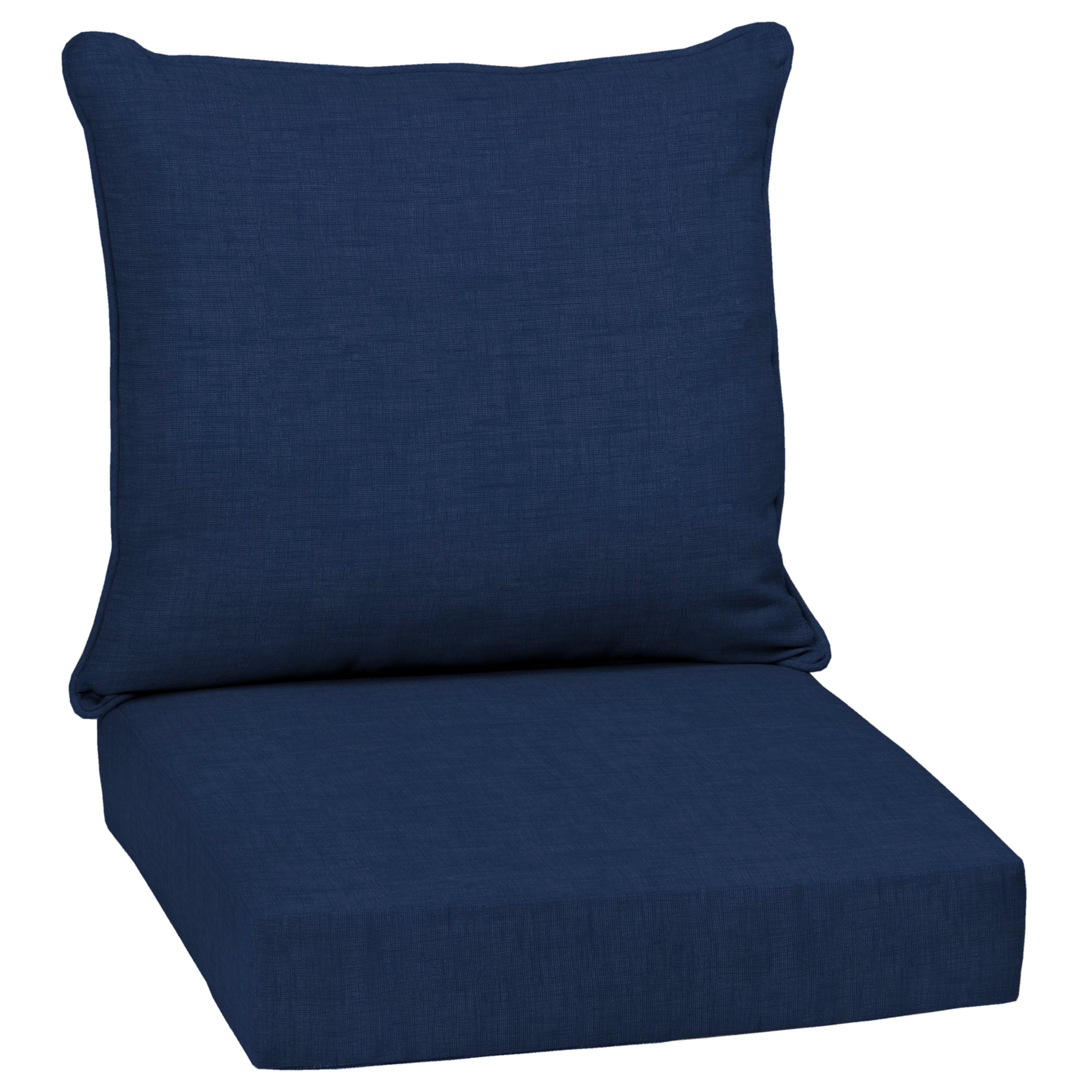 Arden Selections Outdoor Deep Seating Cushion Set 24 x 24, Sapphire Blue Leala