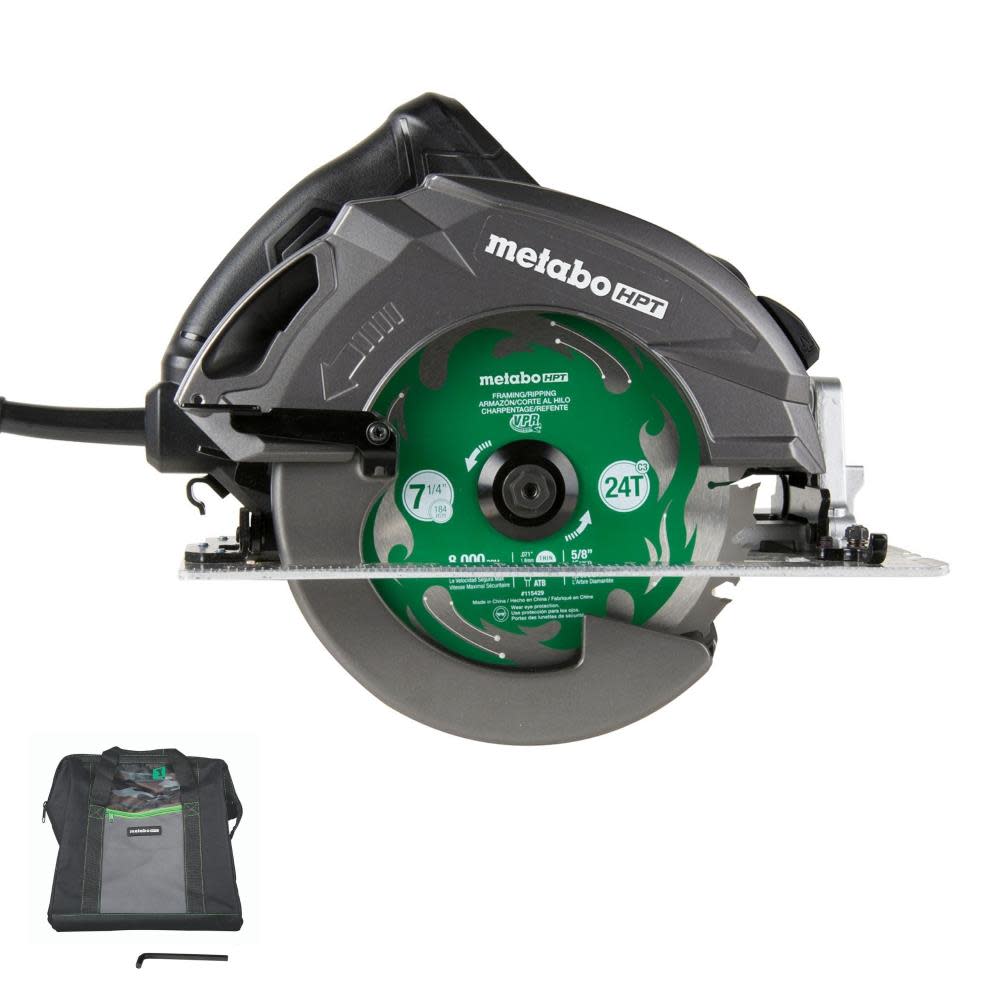 7-1/4 Inch Rip Max Pro Grade 15 Amp 6800 rpm Circular Saw with Brake ;