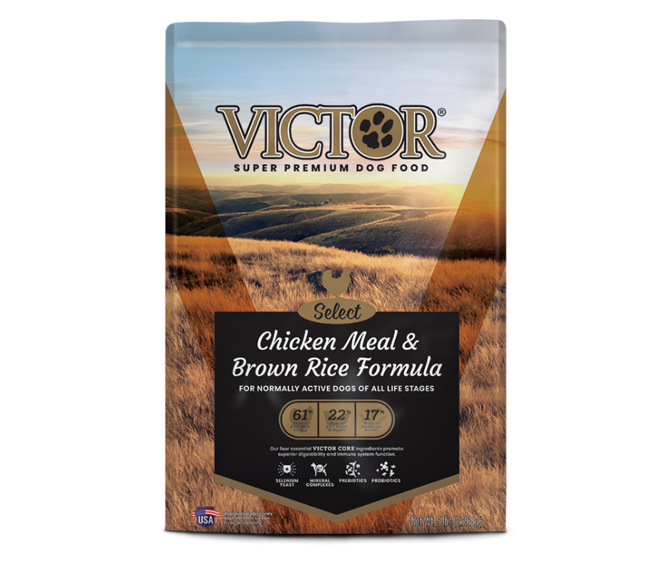 Victor - All Dog Breeds， All Life Stages Chicken Meal and Brown Rice Rec