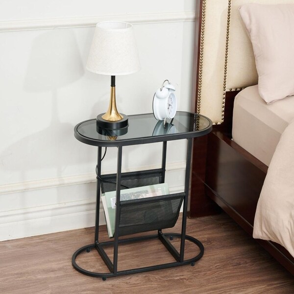 Small Side Tables With Magazines Organizer Storage Space