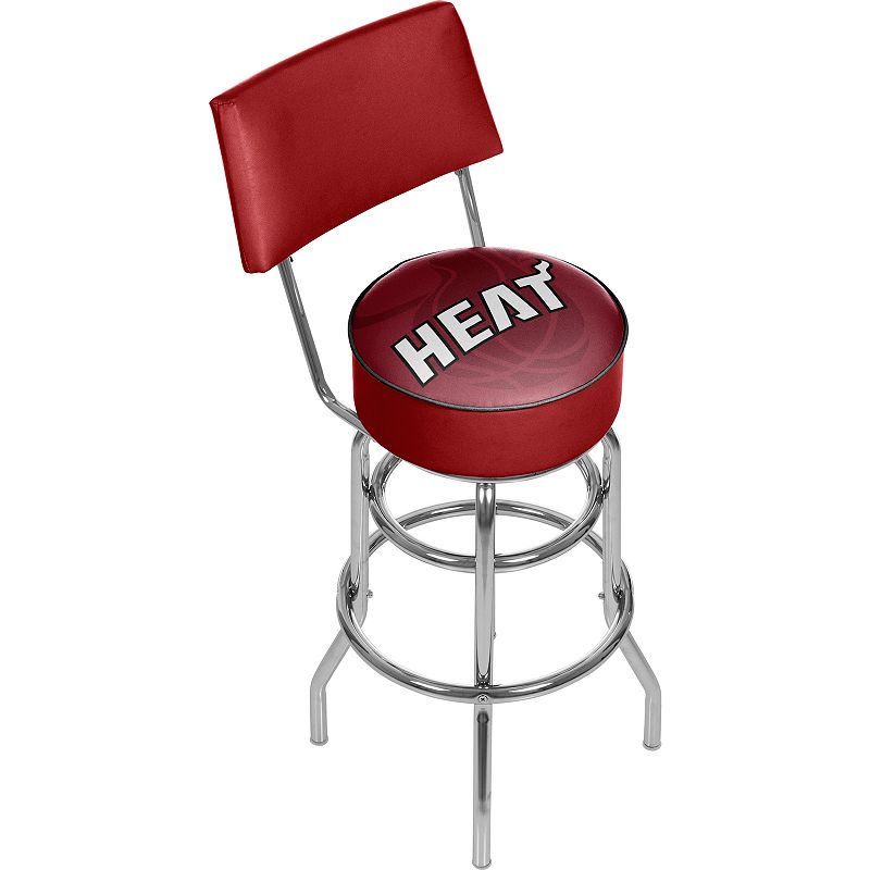 Miami Heat Padded Swivel Bar Stool with Back