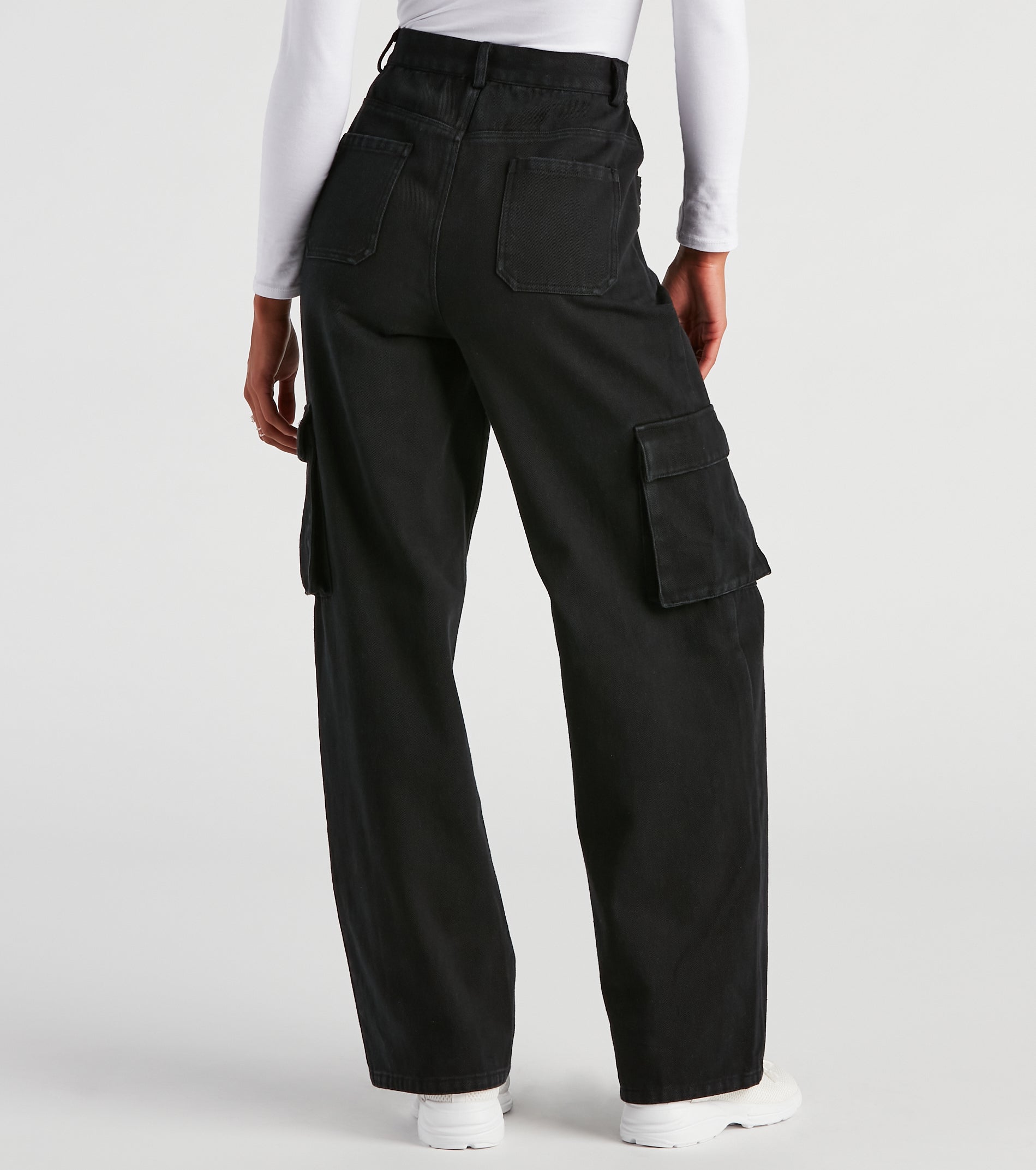 Cool In Cargo Wide Leg Denim Pants