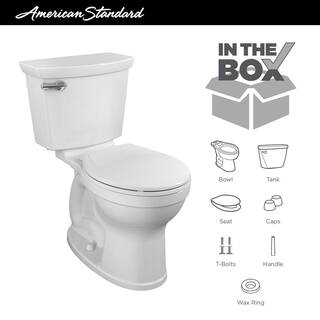 American Standard Champion Tall Height 2-Piece High-Efficiency 1.28 GPF Single Flush Round Front Toilet in White Seat Included (4-Pack) 747BA107SC4.020