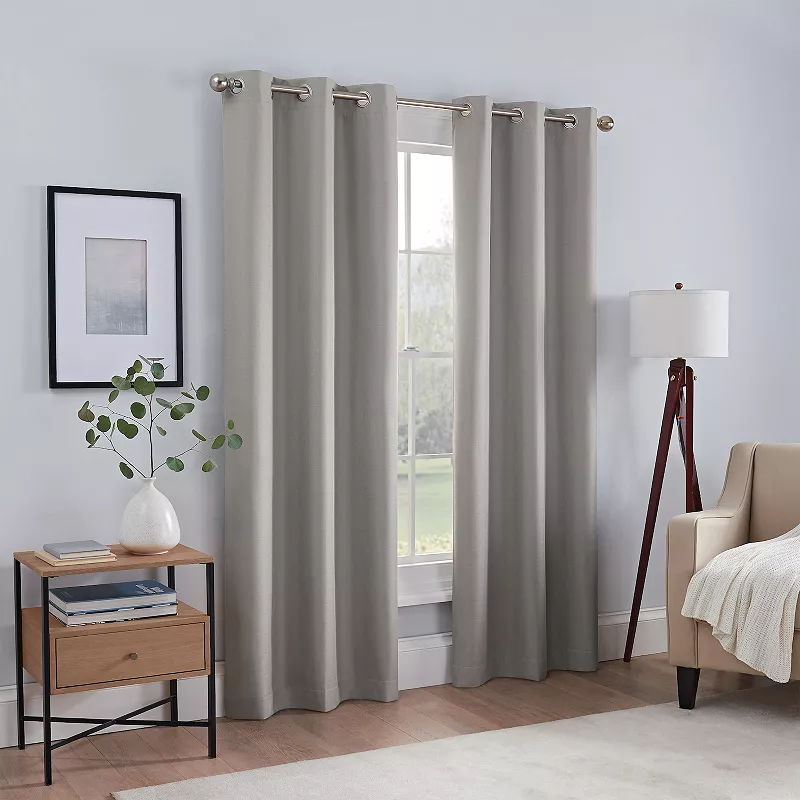 eclipse Kylie Absolute Zero 100% Blackout Grommet Window Curtain Set