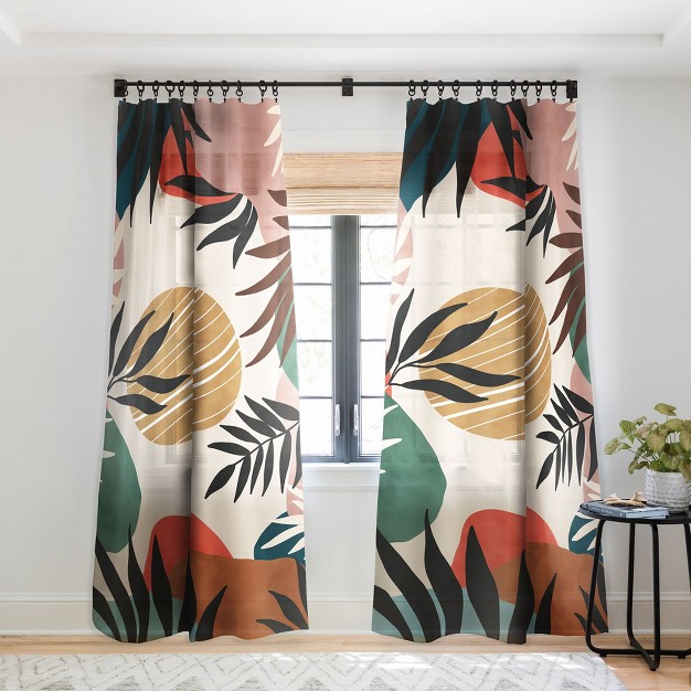 Marta Barragan Camarasa Modern Tropical Sunrise G Single Panel Sheer Window Curtain Deny Designs