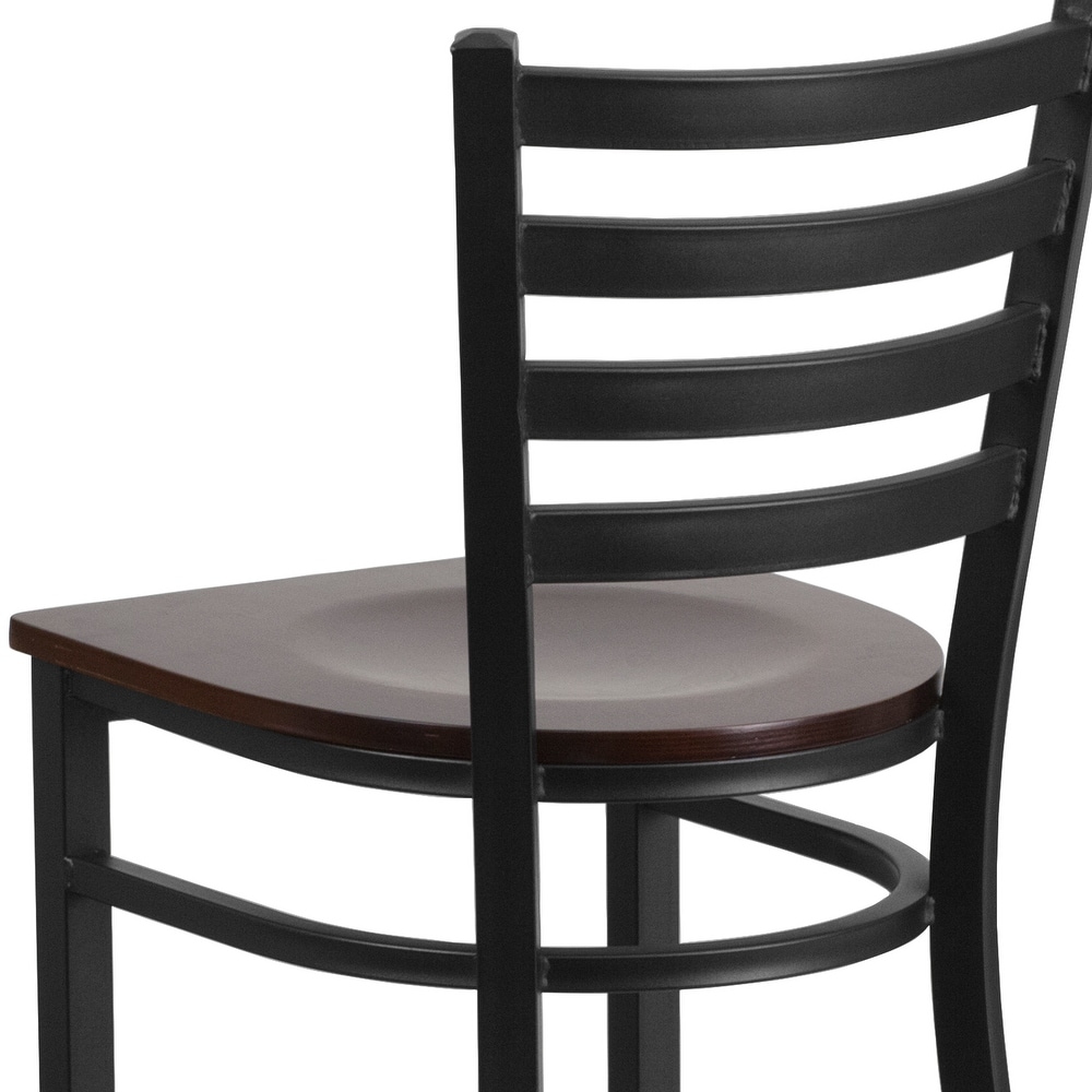 Ladder Back Metal Restaurant Barstool   17\