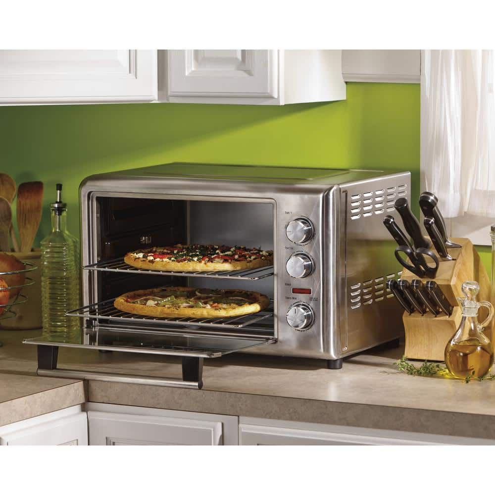 Hamilton Beach 1500 W 12-Slice Stainless Steel Toaster Oven with Rotisserie 31103DA