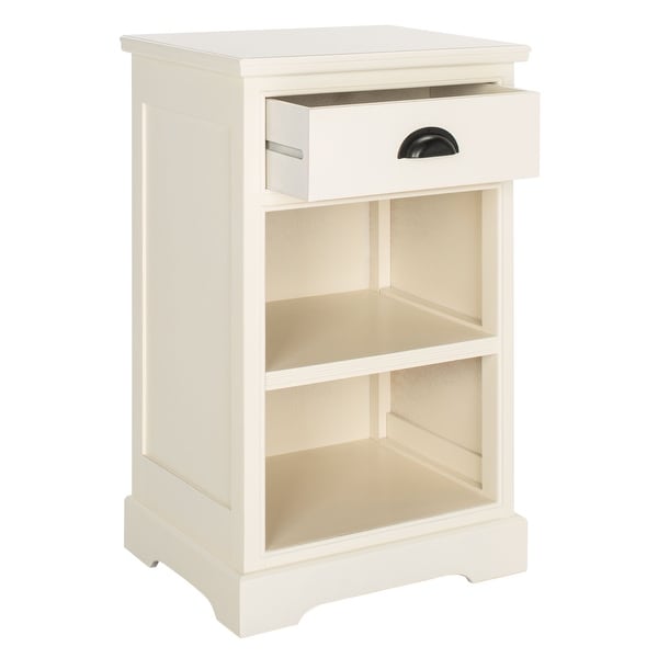 SAFAVIEH Griffin White Storage Side Table - 17.7