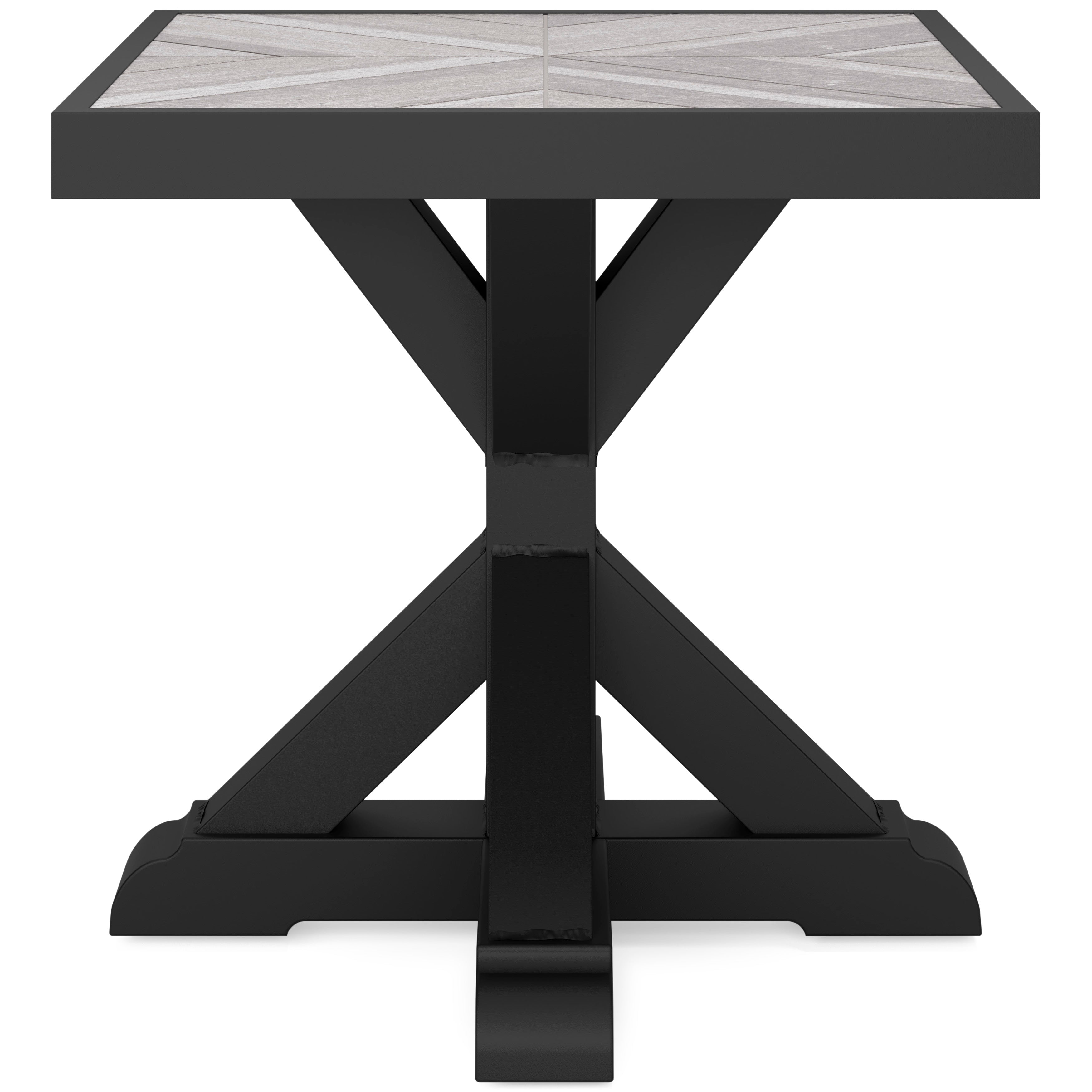 Fire Island Black Outdoor 22 Square End Table