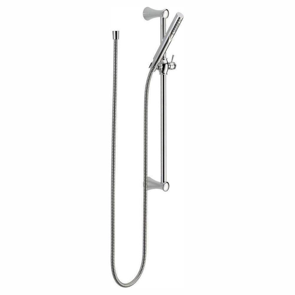 Delta 1-Spray Patterns 1.75 GPM 1.19 in. Wall Mount Handheld Shower Head in Chrome 57085