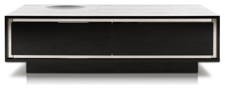 AandX Grand Modern Crocodile Lacquer Coffee Table with Drawers   Transitional   Coffee Tables   by Vig Furniture Inc.  Houzz