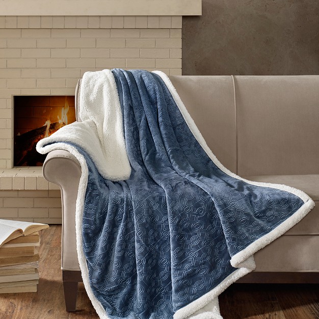 Oversized Celia Textured Plush Throw Blanket