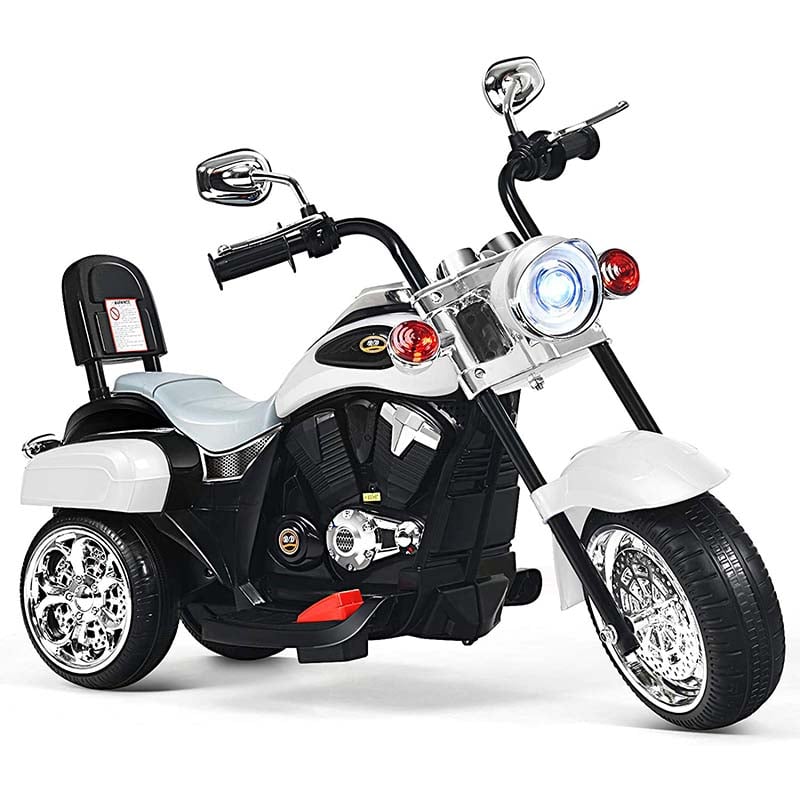 3 Wheel Kids Ride on Chopper-Style Motorcycle, 6V Battery Powered Kids Motorbike Trike Toy with Horn & Headlight