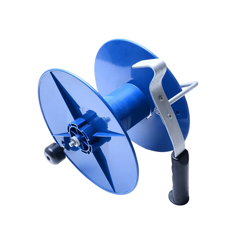 Easily assembled electric fence poly wire plastic cable geared fence reel with UV resistance