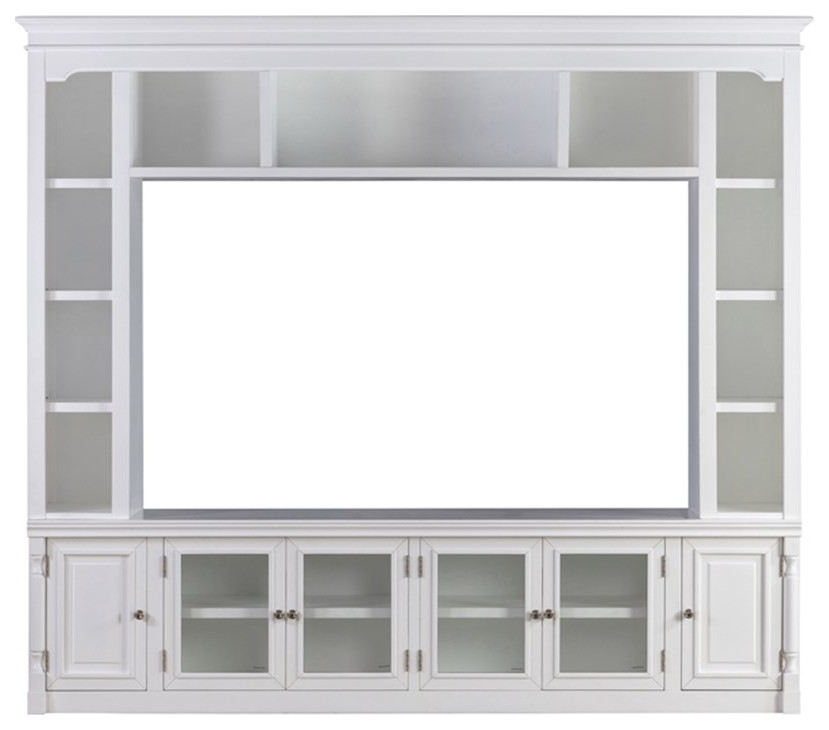 TOV Furniture Virginia Entertainment Center for TVs up to 75 quotin White   Transitional   Entertainment Centers And Tv Stands   by Homesquare  Houzz