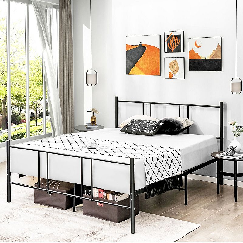 Platform Bed Frame with High Headboard