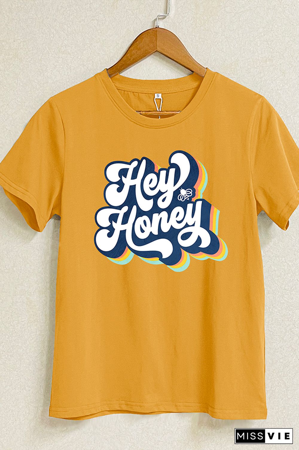 Hey Honey Retro Bee Short Sleeve Graphic Tee Wholesale