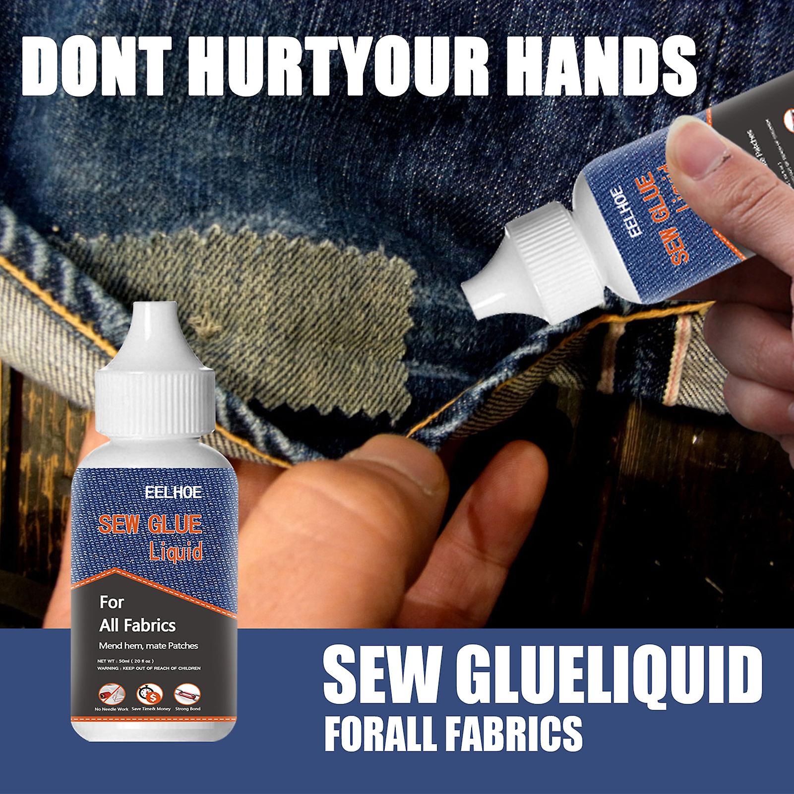 30ml 30ml Sew Glue Liquid Quick-drying Non-toxic Sewing Solution For Torn Fabric Sewing Supplies