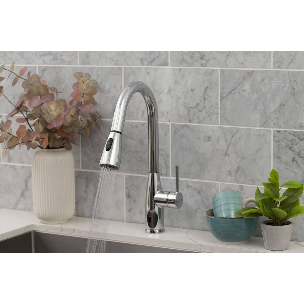 MSI 1.5 in centreset Touch Free Sensor Kitchen Faucet without Deckplate in Polished Chrome KTFCR820-812