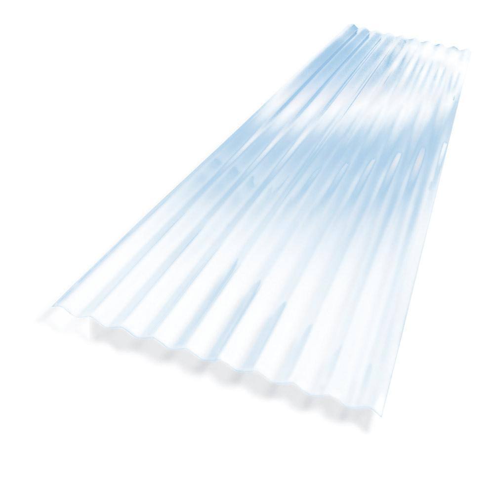 Palruf 26 in. x 12 ft. Clear PVC Roofing Panel 100427