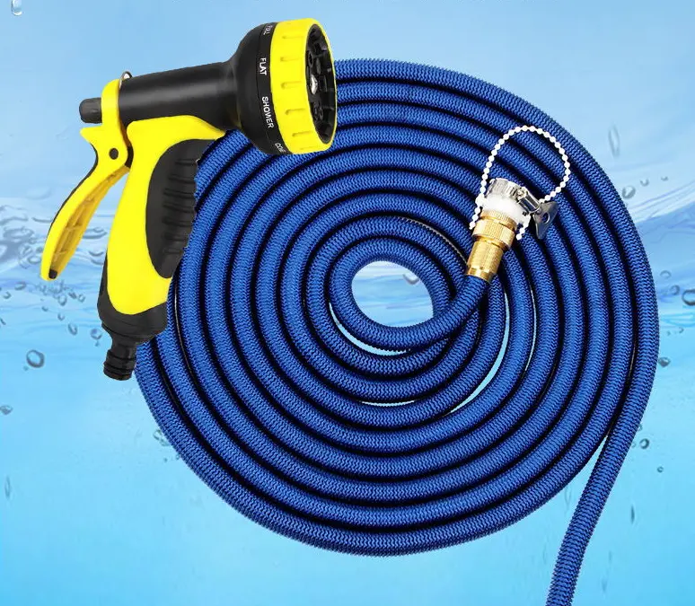 Hot Sell 30 Meters Expandable Car Wash High Pressure Handle Garden Supplies Flexible Water Hose Expandable with Spray Nozzle